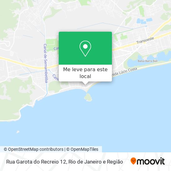 Rua Garota do Recreio 12 mapa