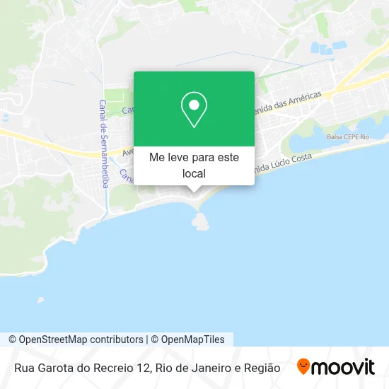 Rua Garota do Recreio 12 mapa