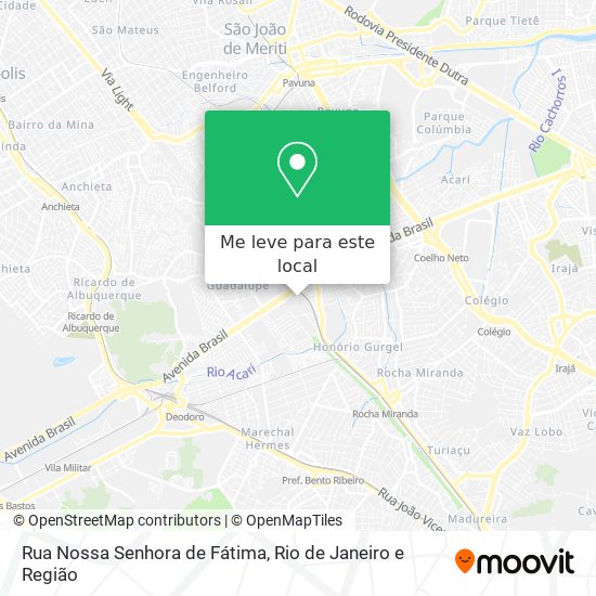 Rua Nossa Senhora de Fátima mapa