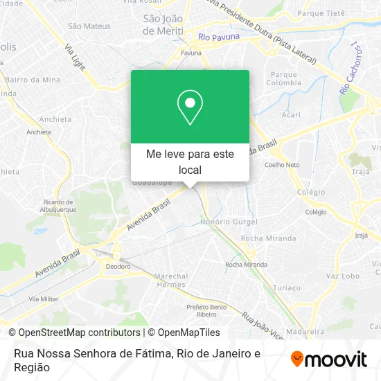 Rua Nossa Senhora de Fátima mapa