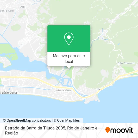 Estrada da Barra da Tijuca 2005 mapa