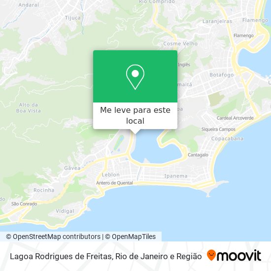 Lagoa Rodrigues de Freitas mapa