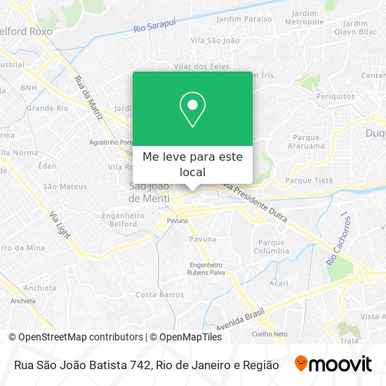 Rua São João Batista 742 mapa