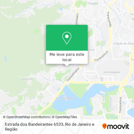 Estrada dos Bandeirantes 6533 mapa