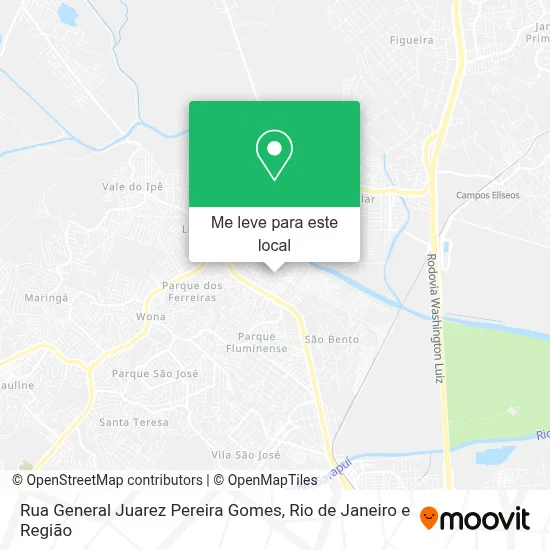 Rua General Juarez Pereira Gomes mapa