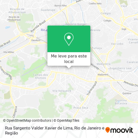 Rua Sargento Valder Xavier de Lima mapa