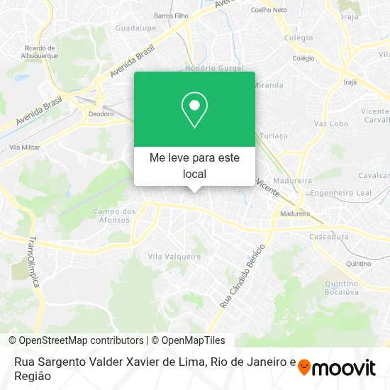Rua Sargento Valder Xavier de Lima mapa