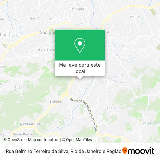 Rua Belmiro Ferreira da Silva mapa