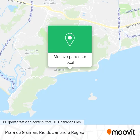 Praia de Grumari mapa