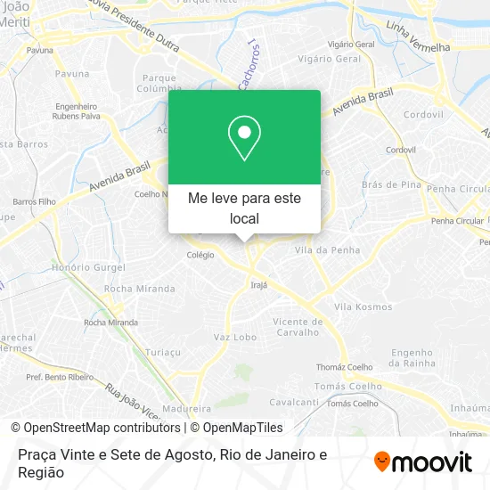 Praça Vinte e Sete de Agosto mapa