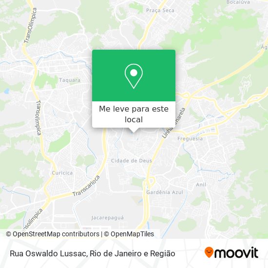 Rua Oswaldo Lussac mapa