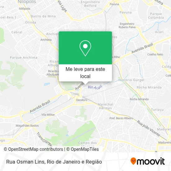 Rua Osman Lins mapa