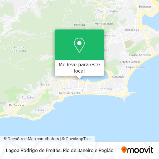 Lagoa Rodrigo de Freitas mapa