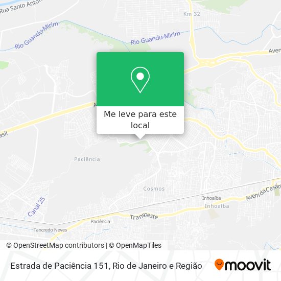 Estrada de Paciência 151 mapa