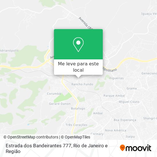 Estrada dos Bandeirantes 777 mapa