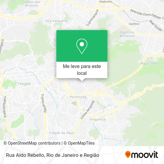Rua Aldo Rebello mapa