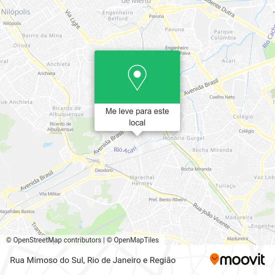 Rua Mimoso do Sul mapa