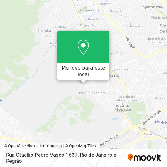 Rua Otacílio Pedro Vasco 1637 mapa