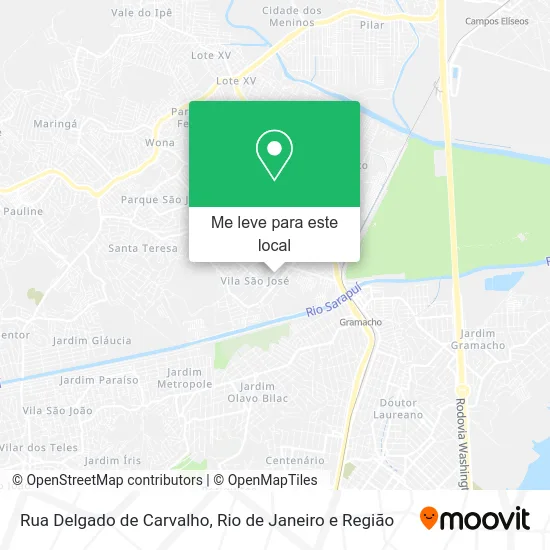 Rua Delgado de Carvalho mapa