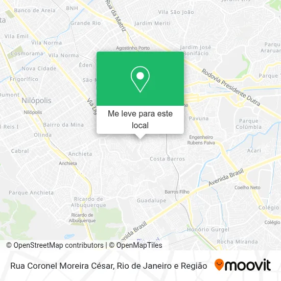 Rua Coronel Moreira César mapa