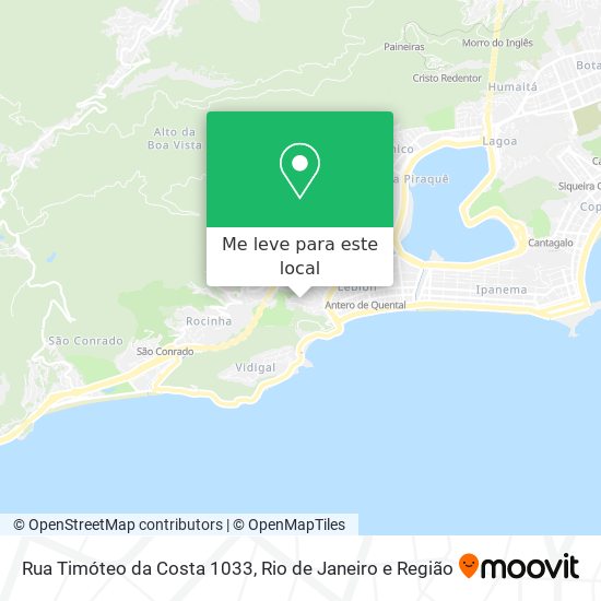 Rua Timóteo da Costa 1033 mapa