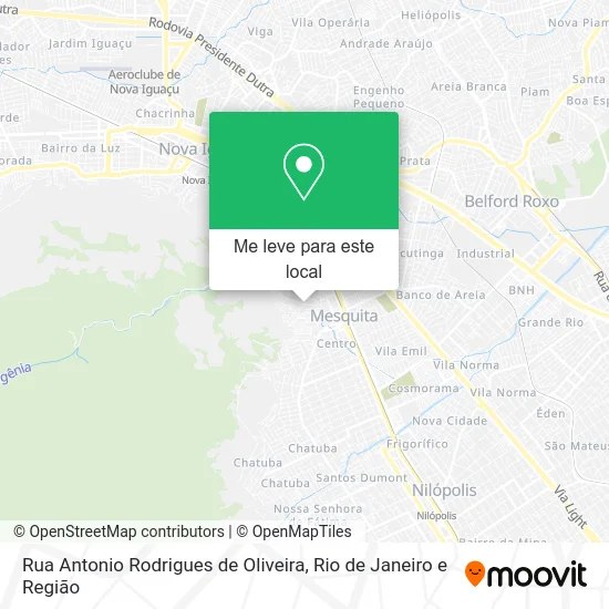 Rua Antonio Rodrigues de Oliveira mapa