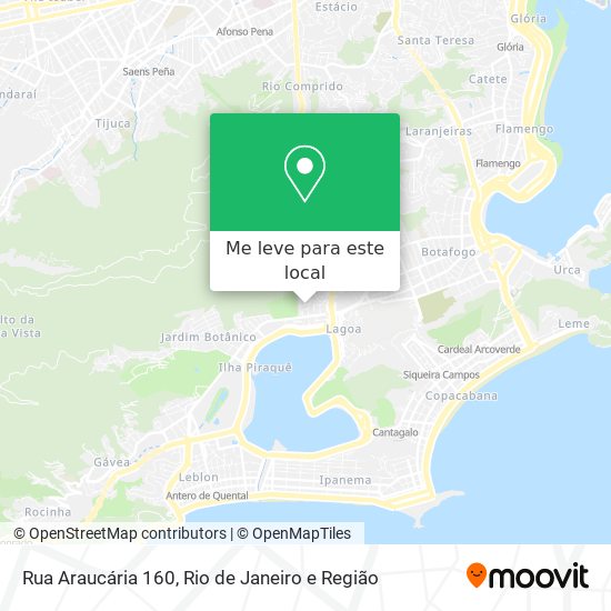 Rua Araucária 160 mapa
