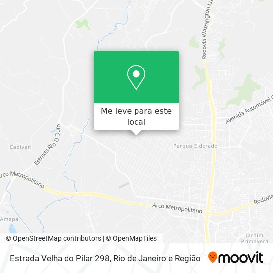 Estrada Velha do Pilar 298 mapa