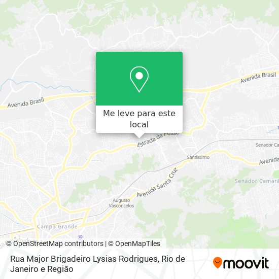 Rua Major Brigadeiro Lysias Rodrigues mapa