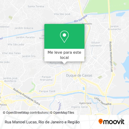 Rua Manoel Lucas mapa