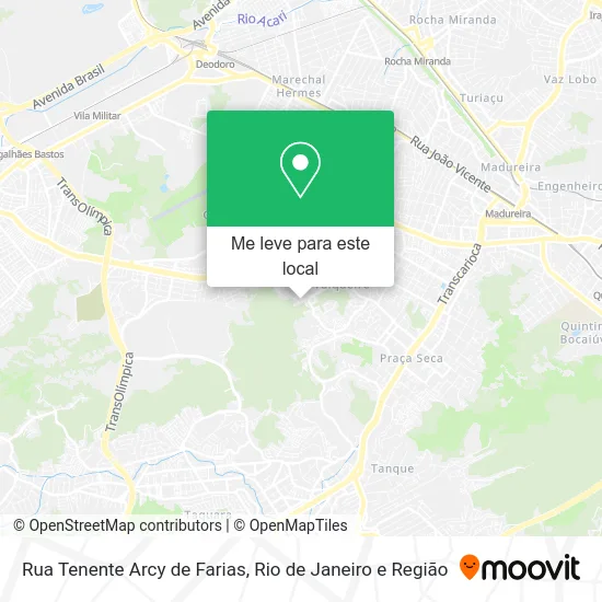 Rua Tenente Arcy de Farias mapa