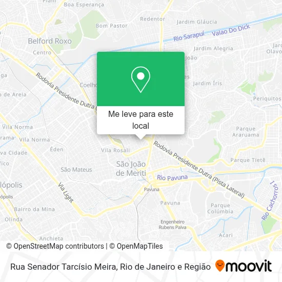 Rua Senador Tarcísio Meira mapa