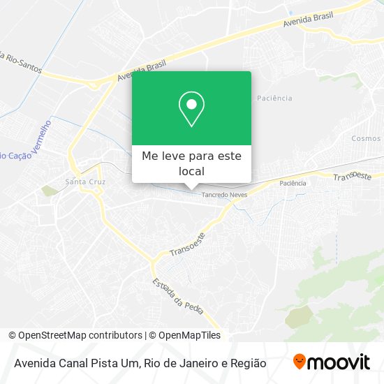 Avenida Canal Pista Um mapa