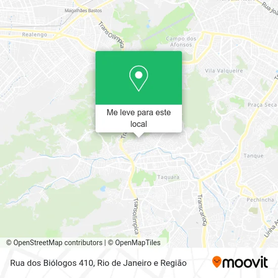 Rua dos Biólogos 410 mapa