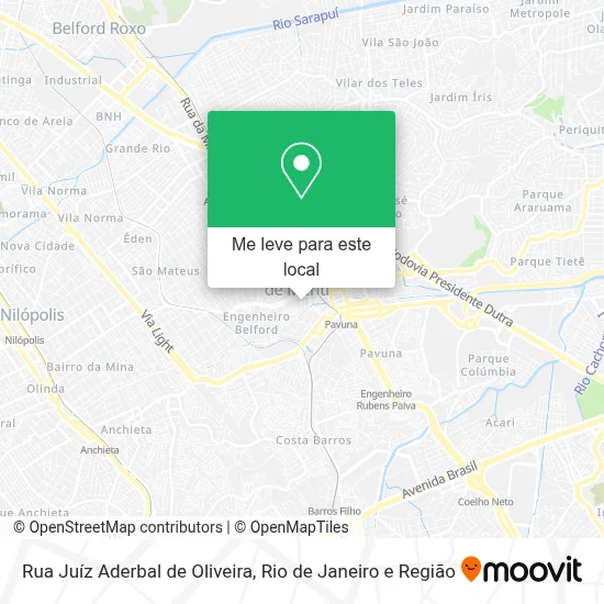 Rua Juíz Aderbal de Oliveira mapa