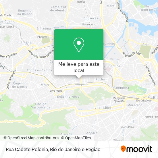 Rua Cadete Polônia mapa