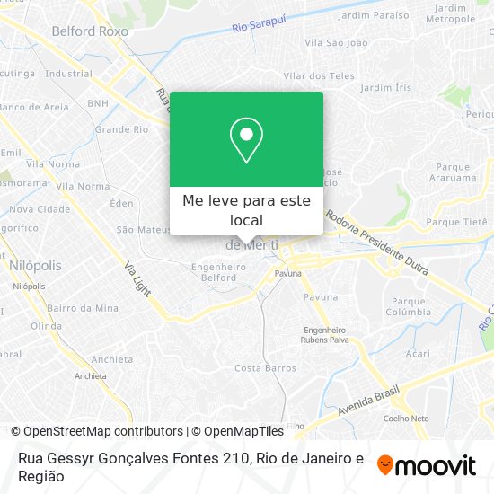 Rua Gessyr Gonçalves Fontes 210 mapa