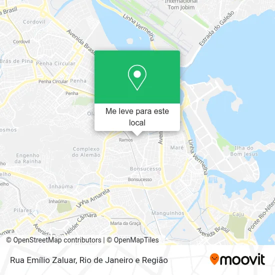 Rua Emílio Zaluar mapa