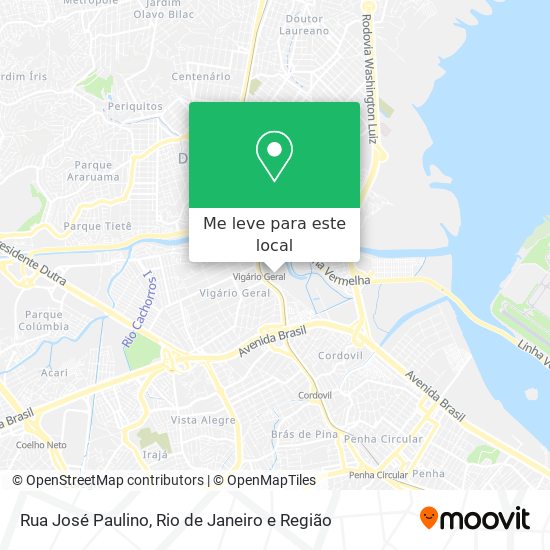 Rua José Paulino mapa