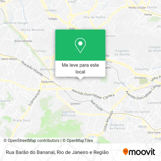 Rua Barão do Bananal mapa
