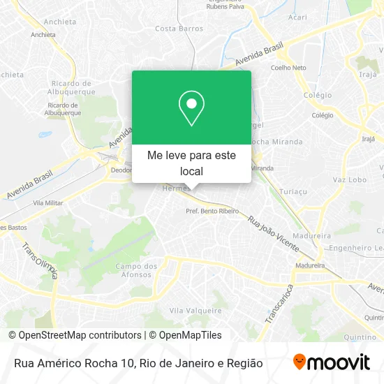 Rua Américo Rocha 10 mapa