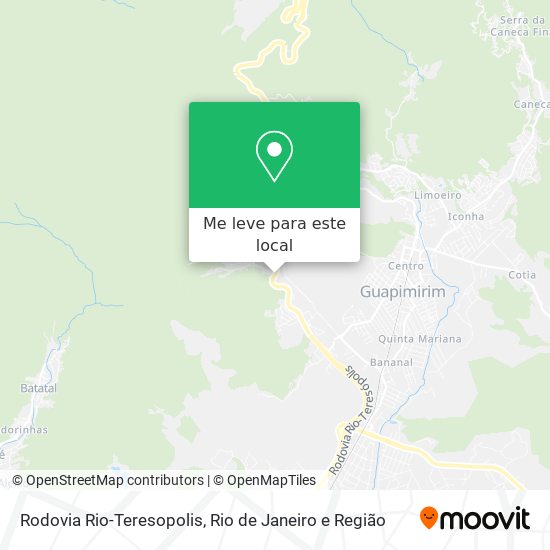 Rodovia Rio-Teresopolis mapa