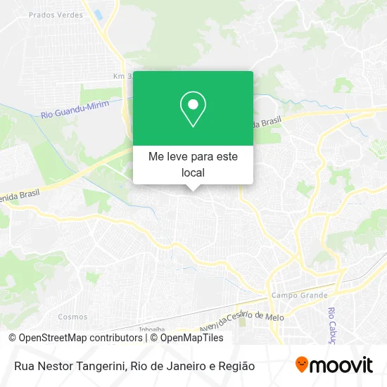 Rua Nestor Tangerini mapa