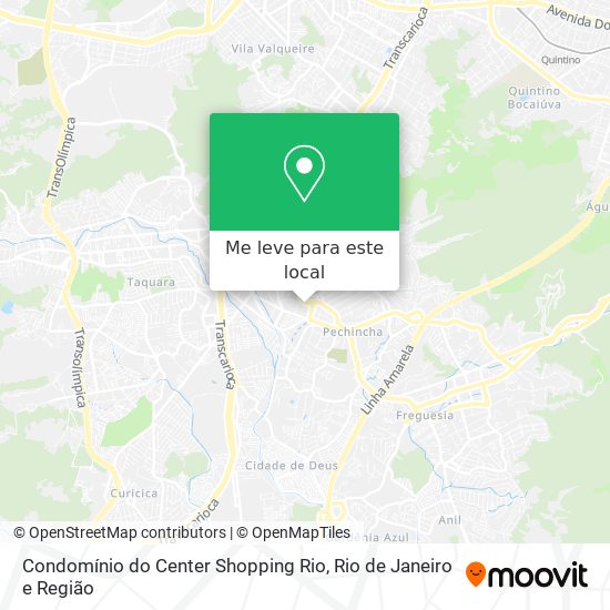 Condomínio do Center Shopping Rio mapa