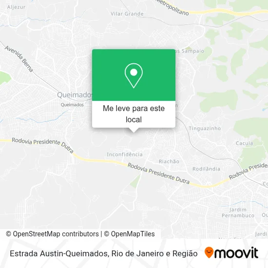 Estrada Austin-Queimados mapa