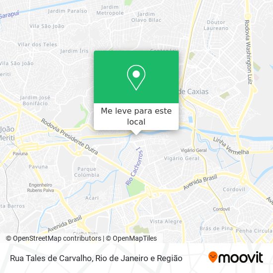 Rua Tales de Carvalho mapa