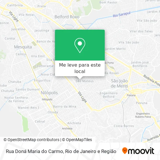 Rua Doná Maria do Carmo mapa