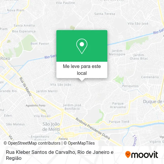 Rua Kleber Santos de Carvalho mapa