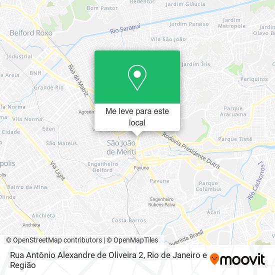 Rua Antônio Alexandre de Oliveira 2 mapa