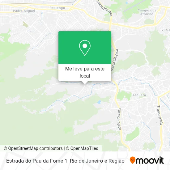 Estrada do Pau da Fome 1 mapa